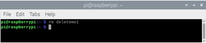 RPi Eliminar archivos usando el terminal