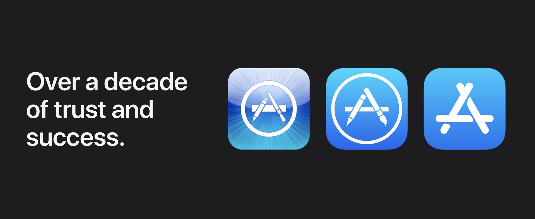 Banner de App Store con lema 