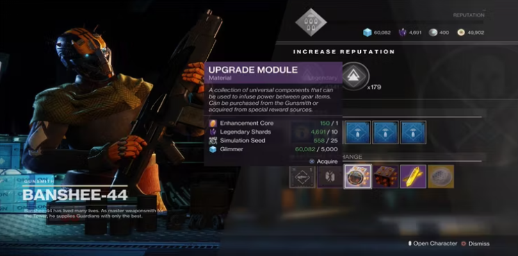 Cómo obtener y usar los módulos de actualización en Destiny 2