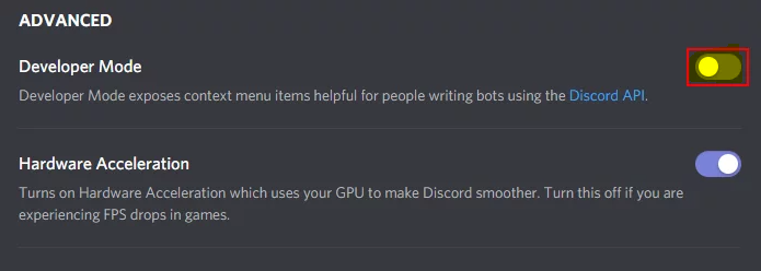 Cómo habilitar el modo de desarrollador de Discord en el escritorio